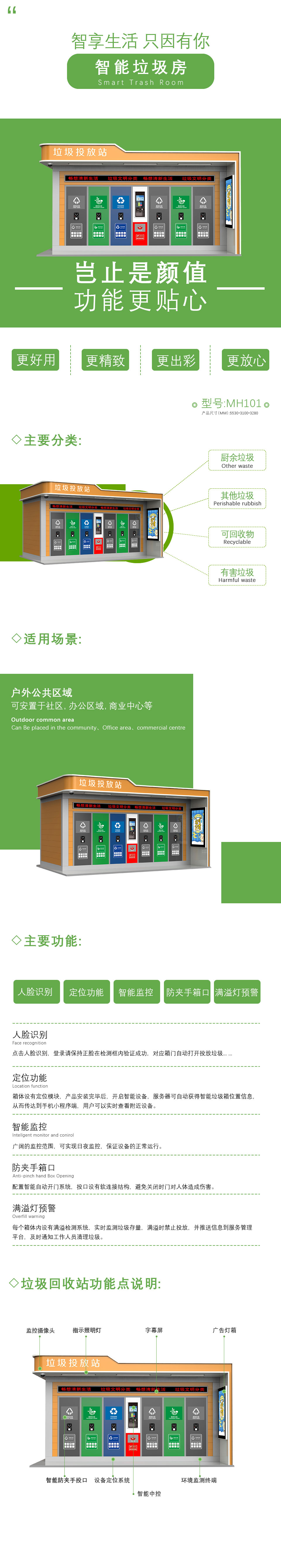 智能垃圾投放(fàng)站 智能垃圾投(tóu)放站