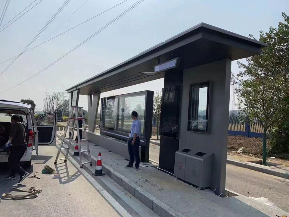 候車亭安裝(zhuāng)圖 候車亭安裝圖(tú)