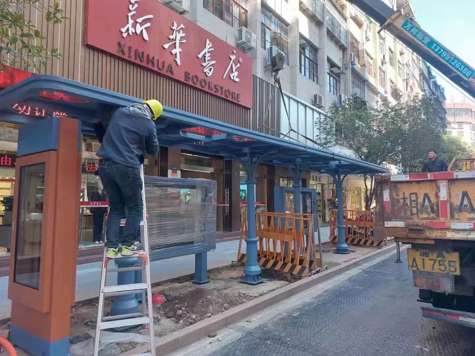 南平候車亭安裝圖 南平(píng)候車亭安裝圖