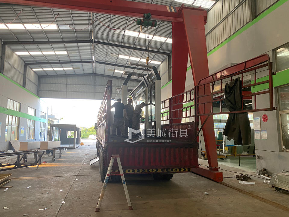 公交站台候車亭發貨圖 公交站(zhàn)台候車亭發貨圖