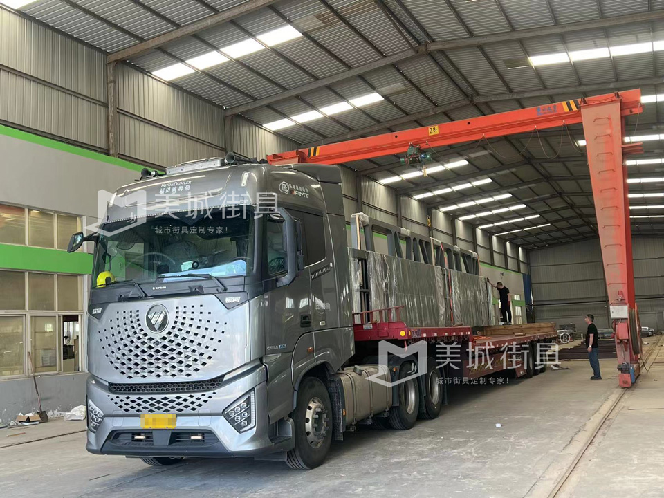 2024.4.25安徽合肥公交候車亭發貨案例實拍 2024.4.25安徽合肥公(gōng)交候車亭發貨案例實拍